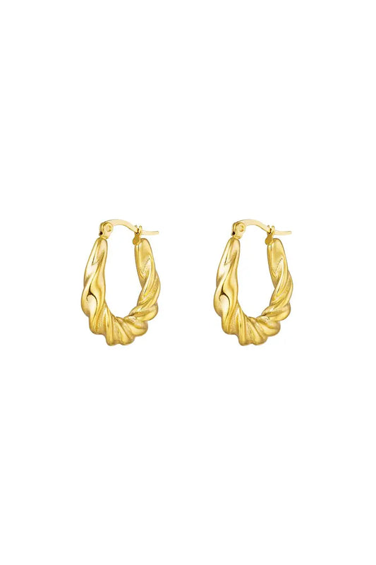 Long twisted ringen - gold